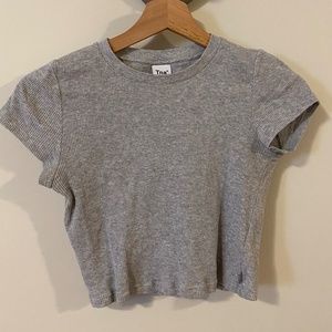 Gray Tna Homestretch Crew Waist T-Shirt